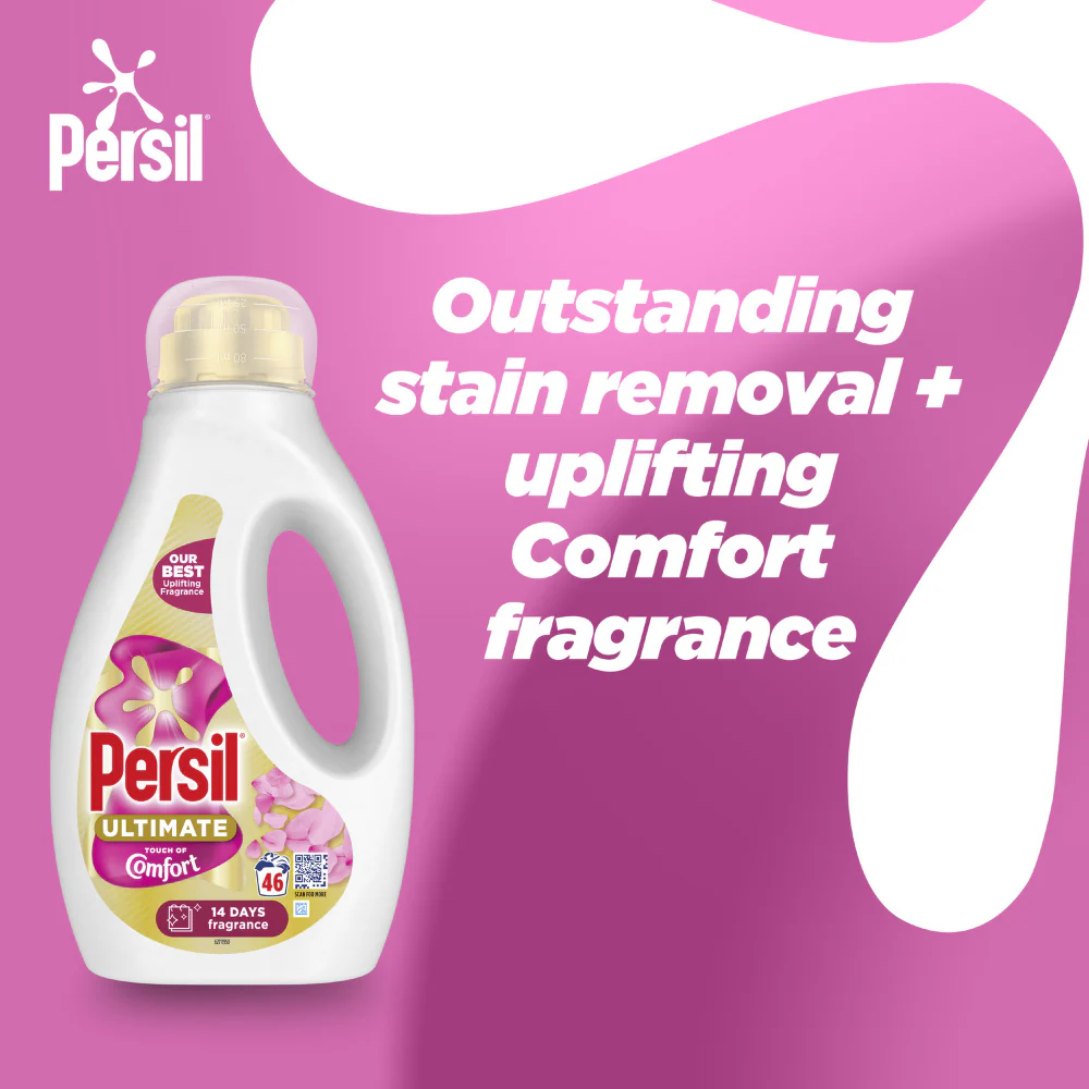 Persil Ultimate Touch Of Comfort Bio Liquid Laundry Washing Detergent 46 Washes 1242ml - Image 4