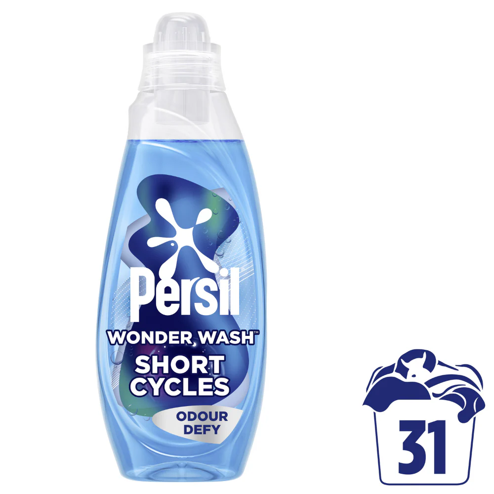 Persil Wonder Wash Odour Defy Bio Liquid Laundry Washing Detergent 31 Washes 837ml - Image 2