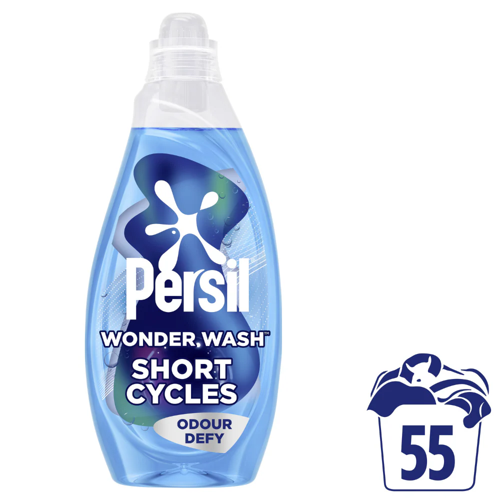 Persil Wonder Wash Odour Defy Bio Liquid Laundry Washing Detergent 55 Washes 1485ml - Image 2