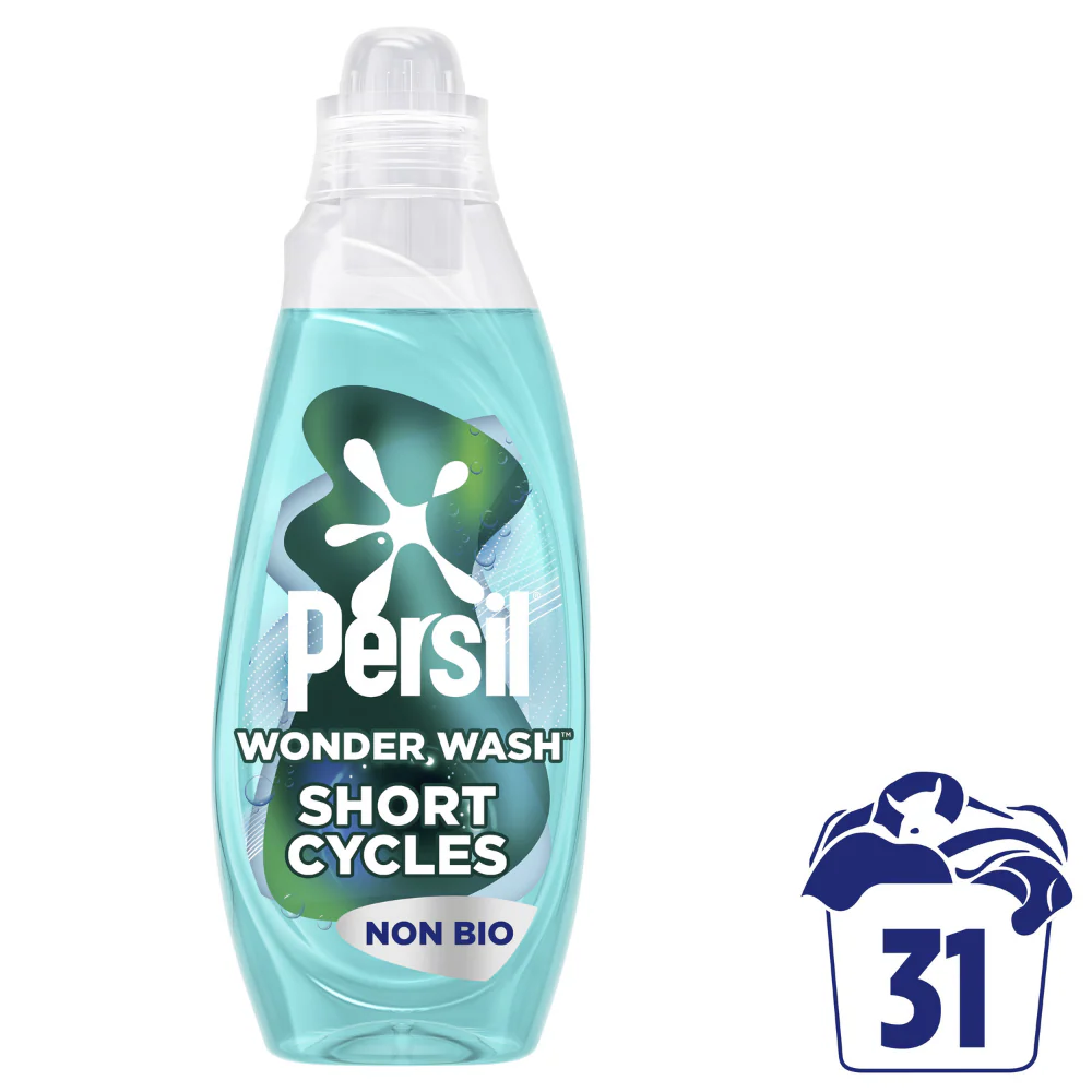 Persil Wonder Wash Speed Clean Non-Bio Liquid Laundry Detergent 31 Washes 837ml - Image 2