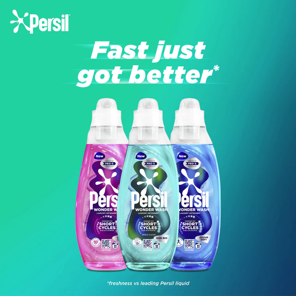 Persil Wonder Wash Speed Clean Non-Bio Liquid Laundry Detergent 31 Washes 837ml - Image 6