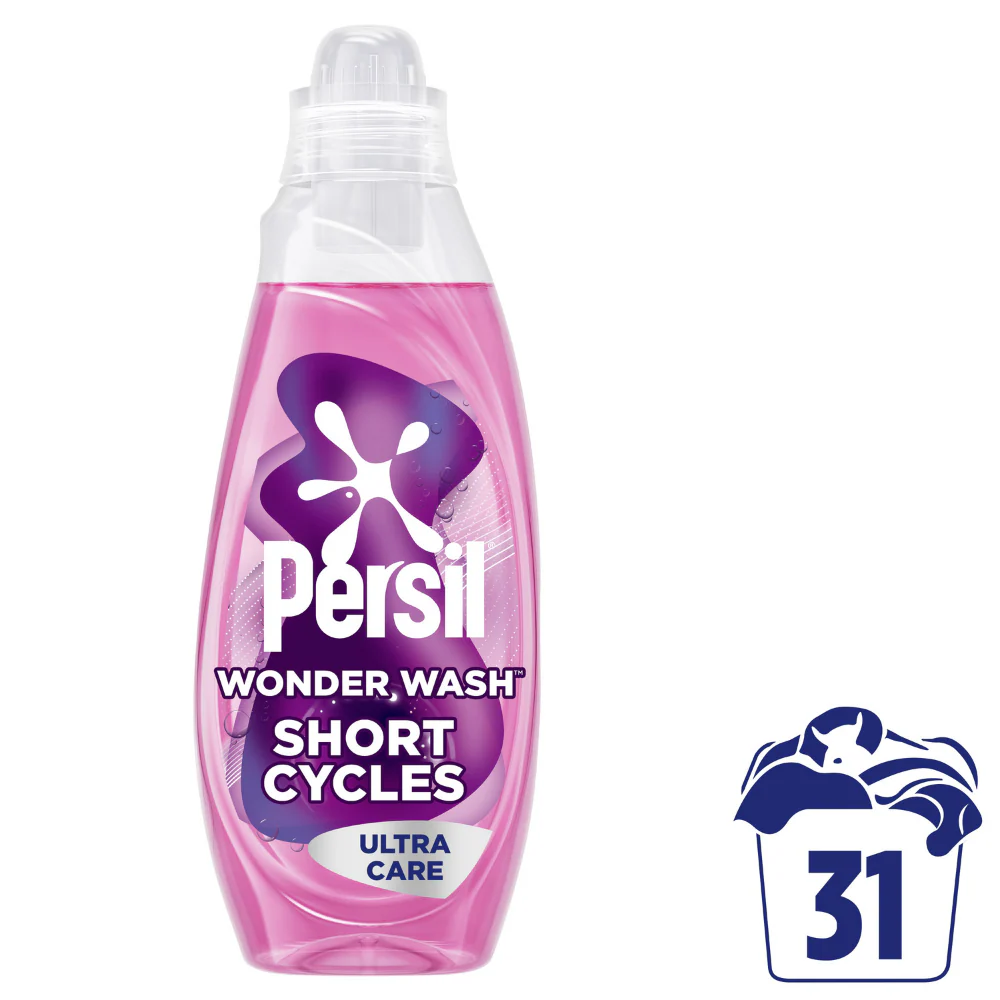 Persil Wonder Wash Ultra Care Bio Liquid Laundry Washing Detergent 31 Washes 837ml - Image 2