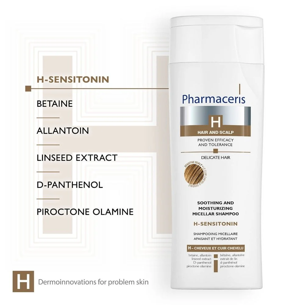Pharmaceris H H-Sensitonin Micellar Soothing & Moisturising Shampoo for Sensitive Scalps 250ml - Image 3