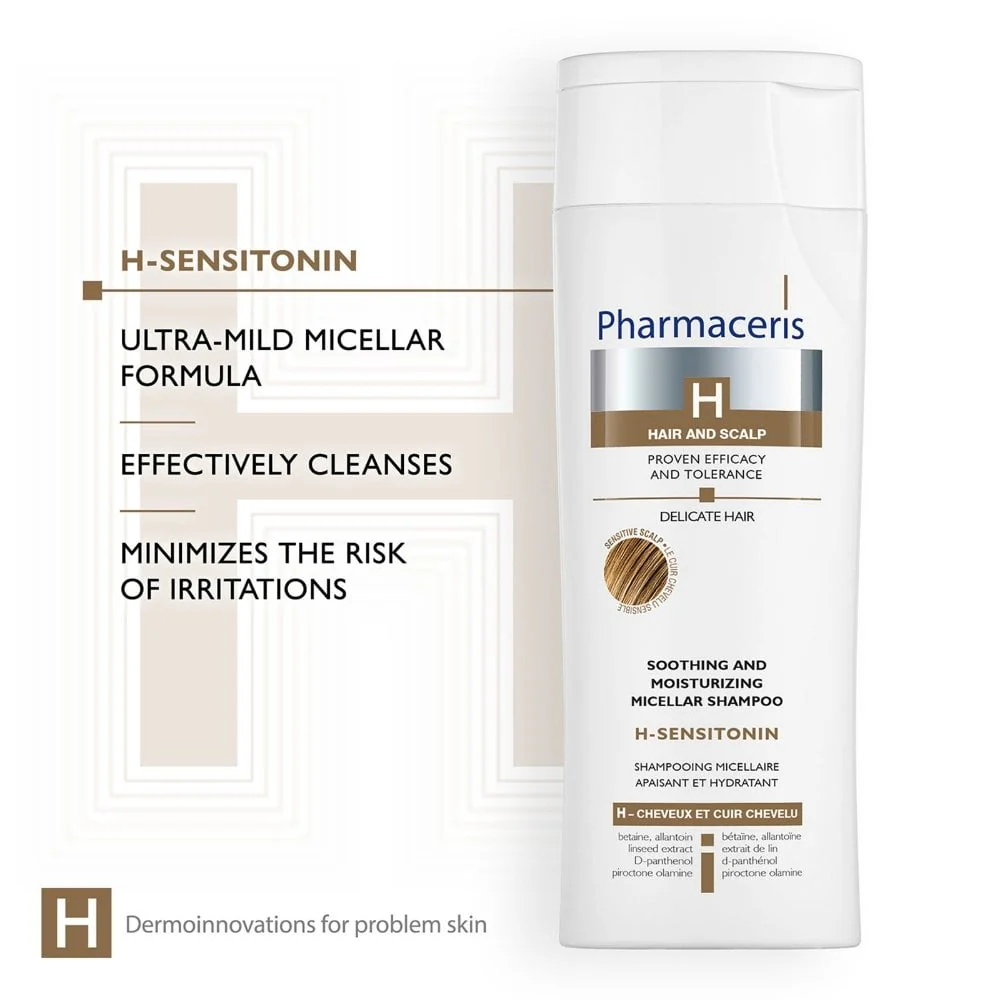 Pharmaceris H H-Sensitonin Micellar Soothing & Moisturising Shampoo for Sensitive Scalps 250ml - Image 4