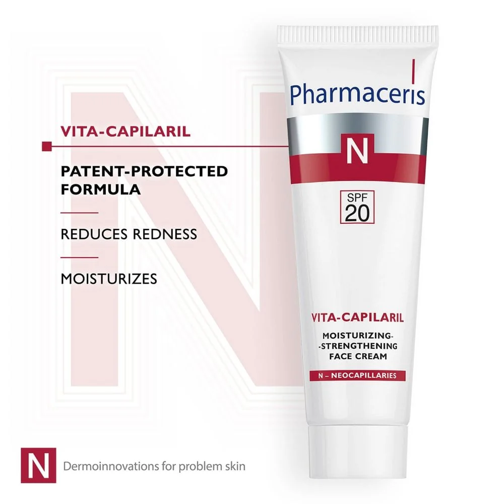 Pharmaceris N Vita-Capilaril Moisturising Face Cream SPF20 50ml - Image 3