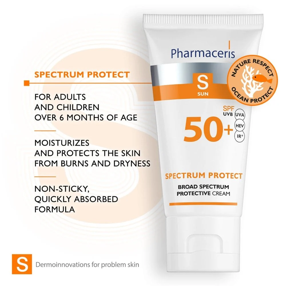 Pharmaceris S Broad Spectrum Sun Protection Cream for Adults & Children SPF50 50ml - Image 4