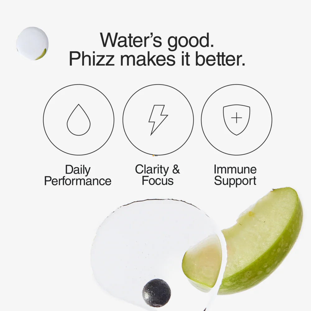 Phizz Daily 3-in-1 Hydration, Electrolytes &Vitamins Effervescent Tablets Apple & Blackcurrant 60 Tablets - Image 5