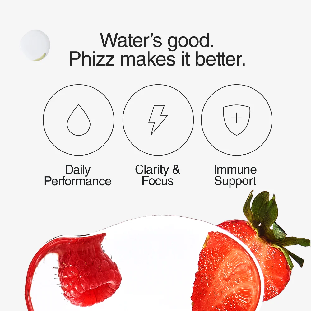 Phizz Daily 3-in-1 Hydration, Electrolytes & Vitamins Effervescent Tablets Mixed Berry 60 Tablets - Image 5