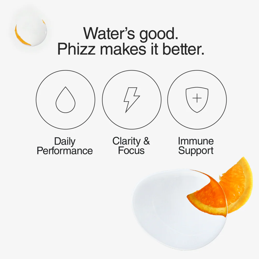 Phizz Daily 3-in-1 Hydration, Electrolytes & Vitamins Effervescent Tablets Orange 60 Tablets - Image 5
