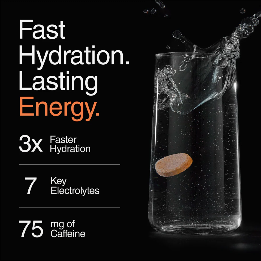 Phizz Daily Energy Hydration, Caffeine, Electrolytes & Vitamins Effervescent Tablets Orange 20 Tablets - Image 3
