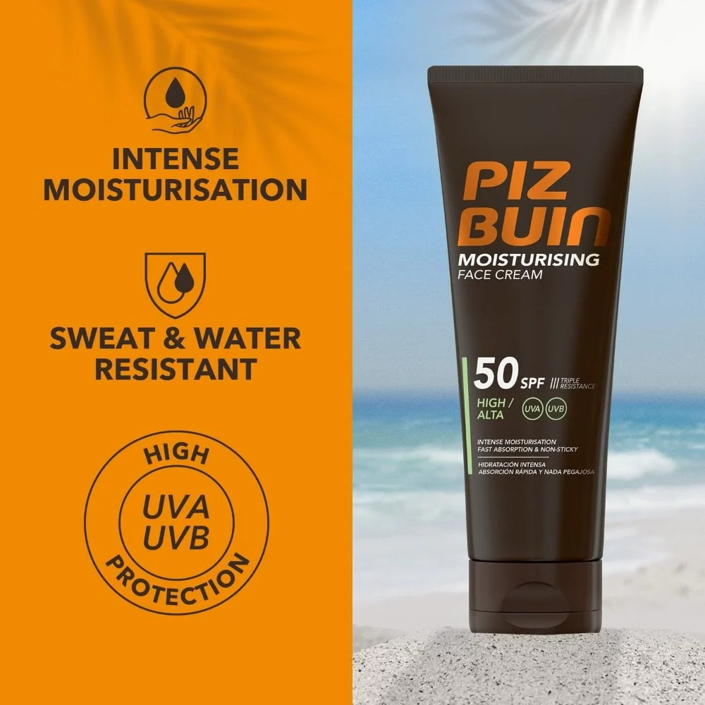 Piz Buin Moisturising Face Cream SPF50 50ml - Image 2