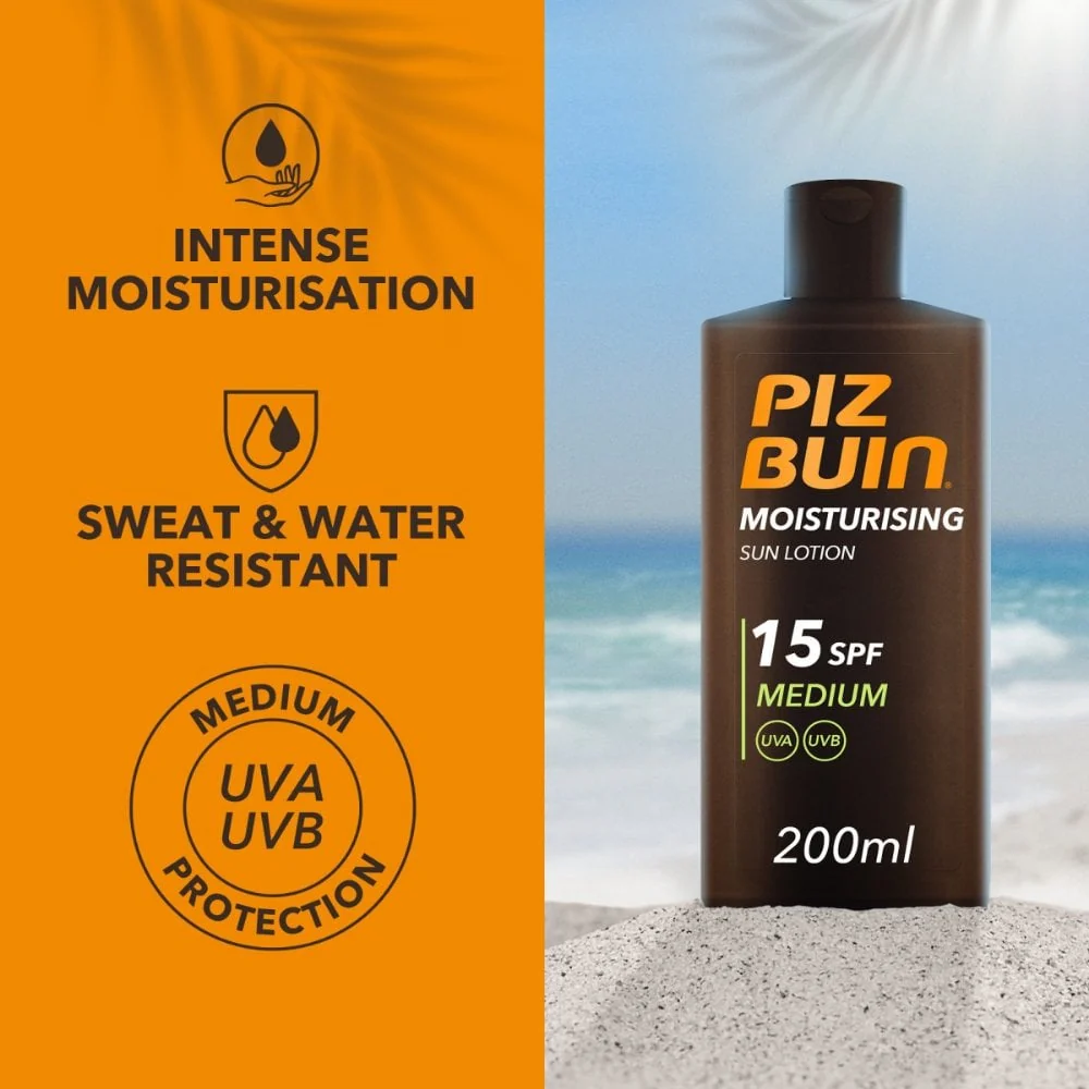 Piz Buin Moisturising Sun Lotion SPF15 200ml - Image 7