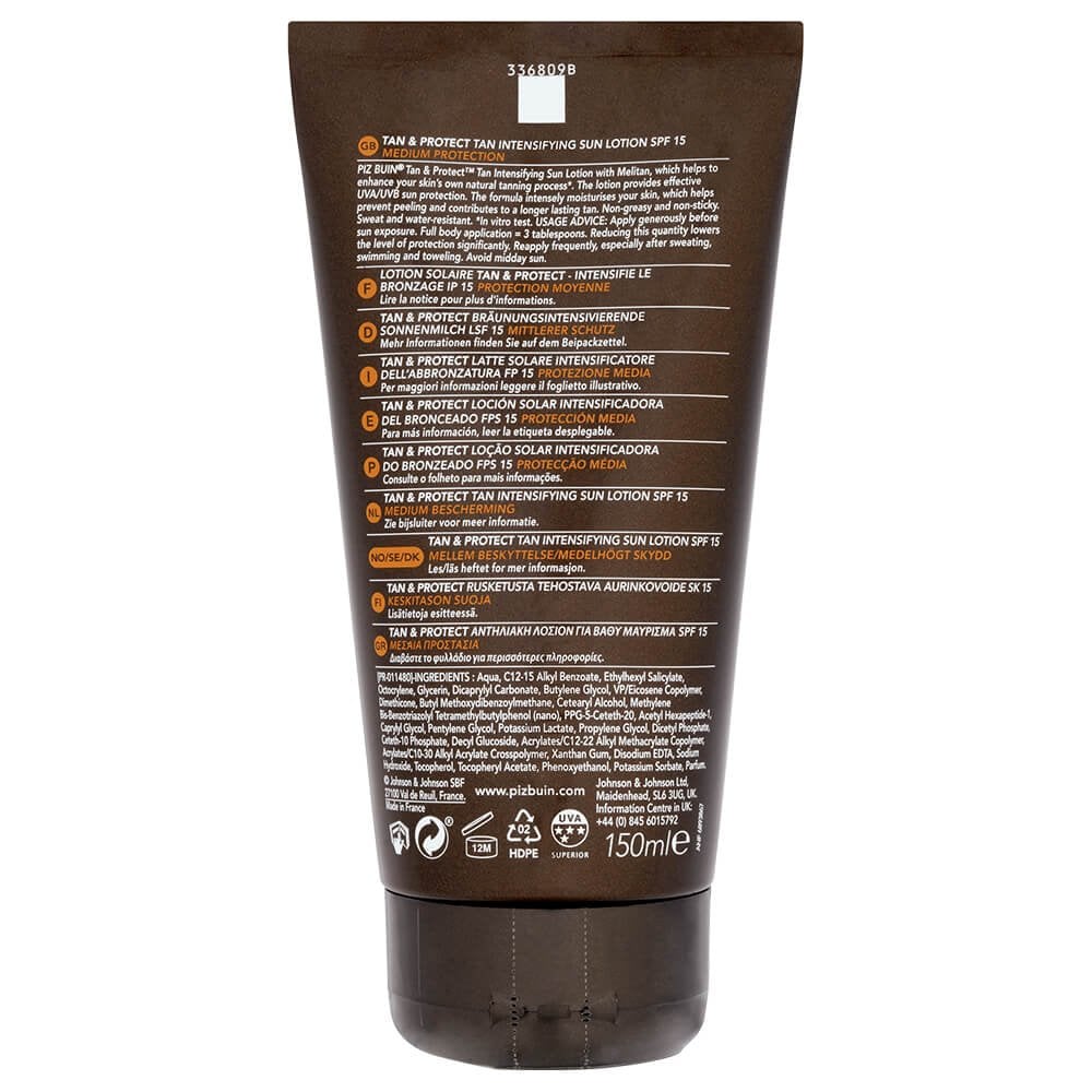Piz Buin Tan & Protect Lotion SPF15 150ml - Image 3
