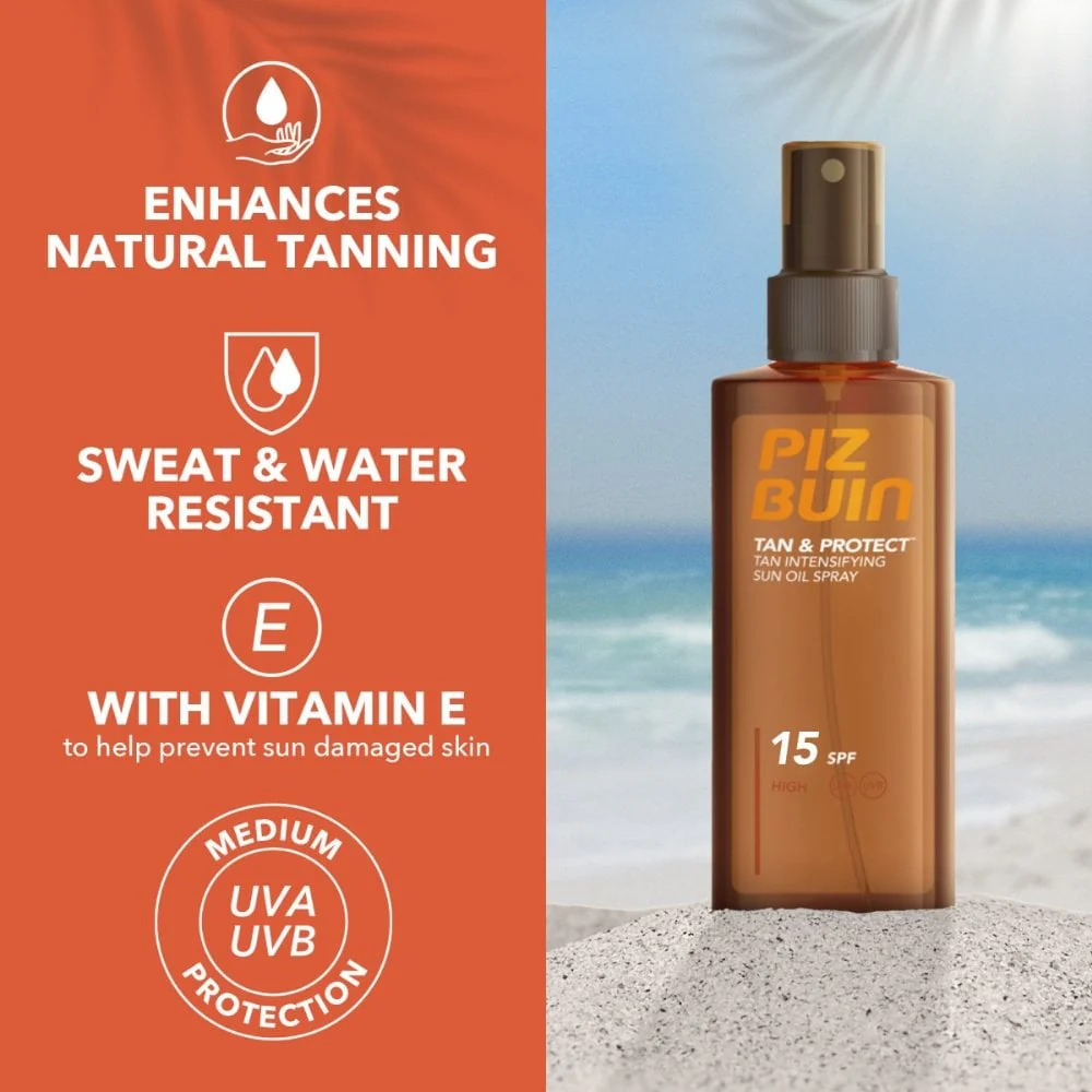 Piz Buin Tan & Protect Oil SPF15 150ml - Image 2