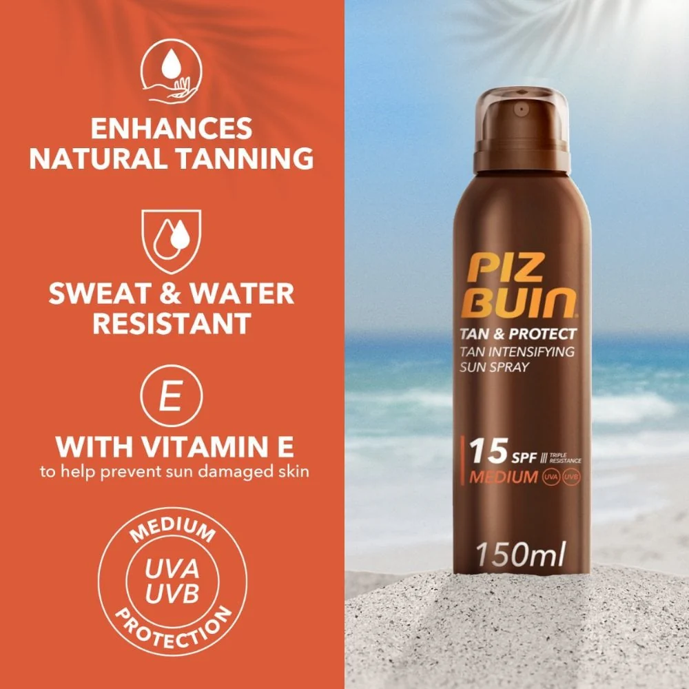 Piz Buin Tan & Protect Spray SPF15 150ml - Image 2