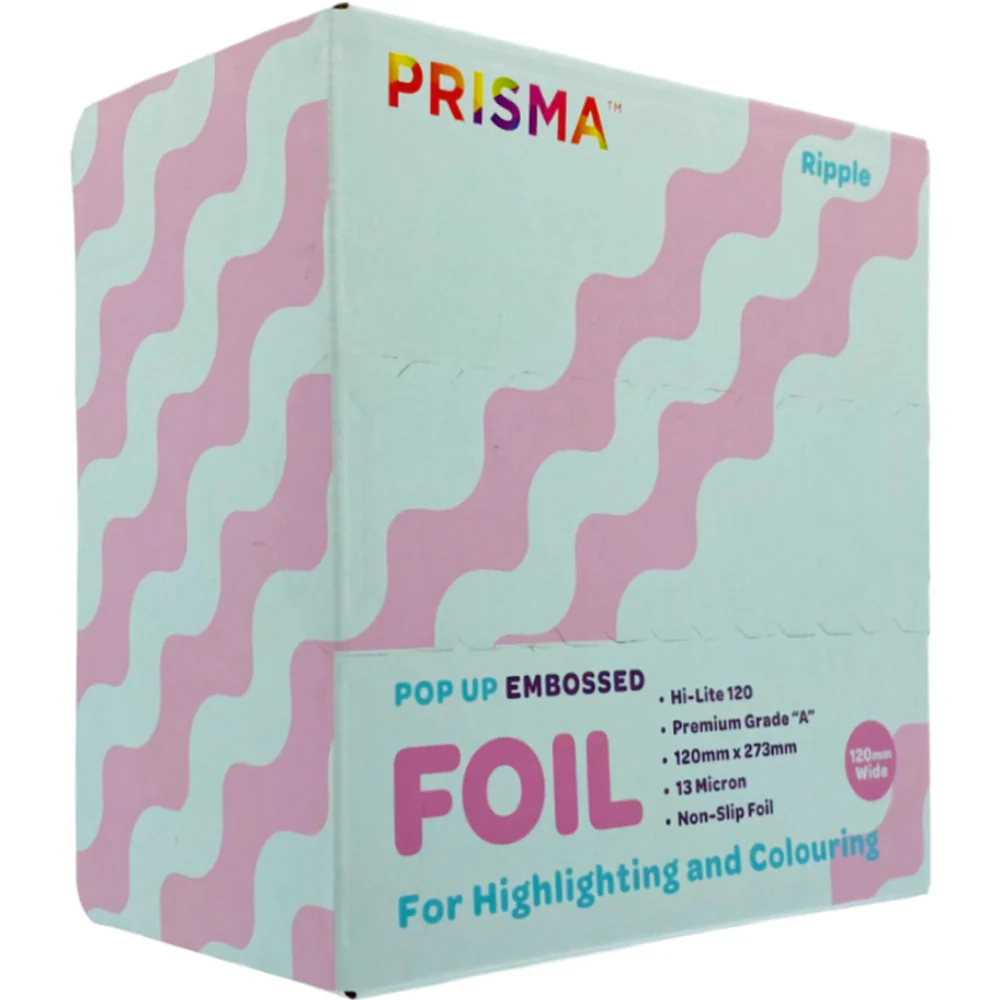 Prisma Pop-up Silver Embossed Foil Ripple 120mm x 273mm 500 Sheets - Image 2