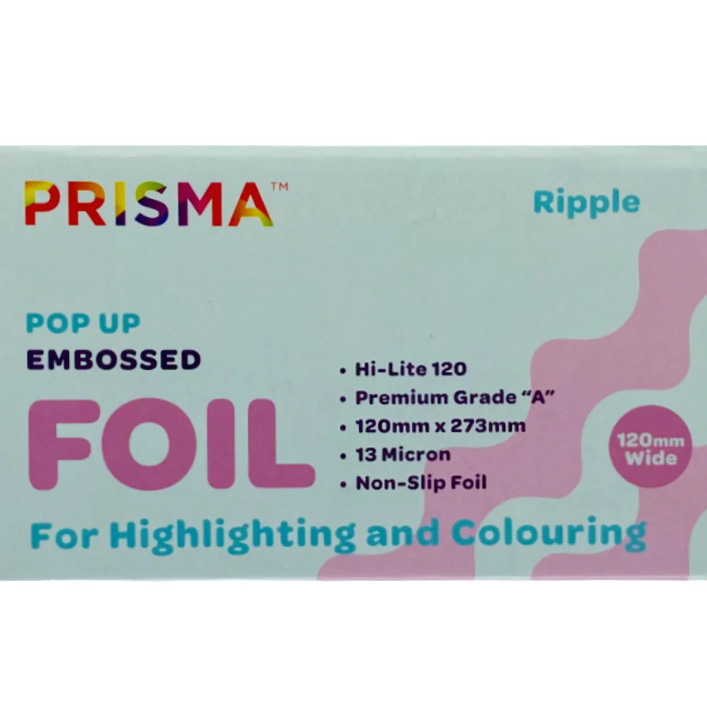 Prisma Pop-up Silver Embossed Foil Ripple 120mm x 273mm 500 Sheets - Image 3