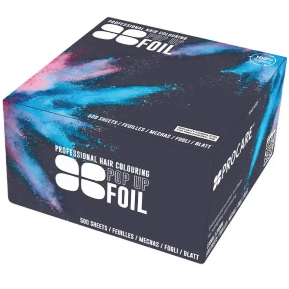 Procare Embossed Silver Hair Foil Pop-Up Sheets 150mm x 280mm 500 Sheets - Image 2
