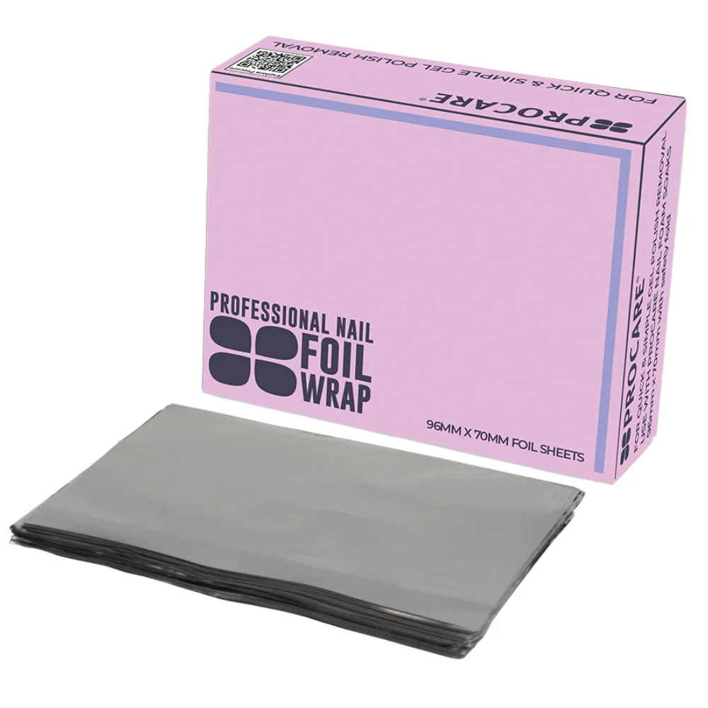 Procare Premium Silver Foil Nail Wraps 200 Sheets - Image 2