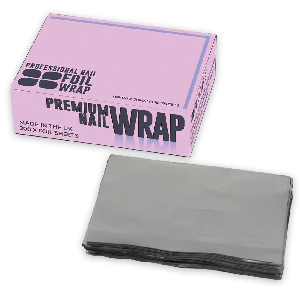 Procare Premium Silver Foil Nail Wraps 200 Sheets - Image 3