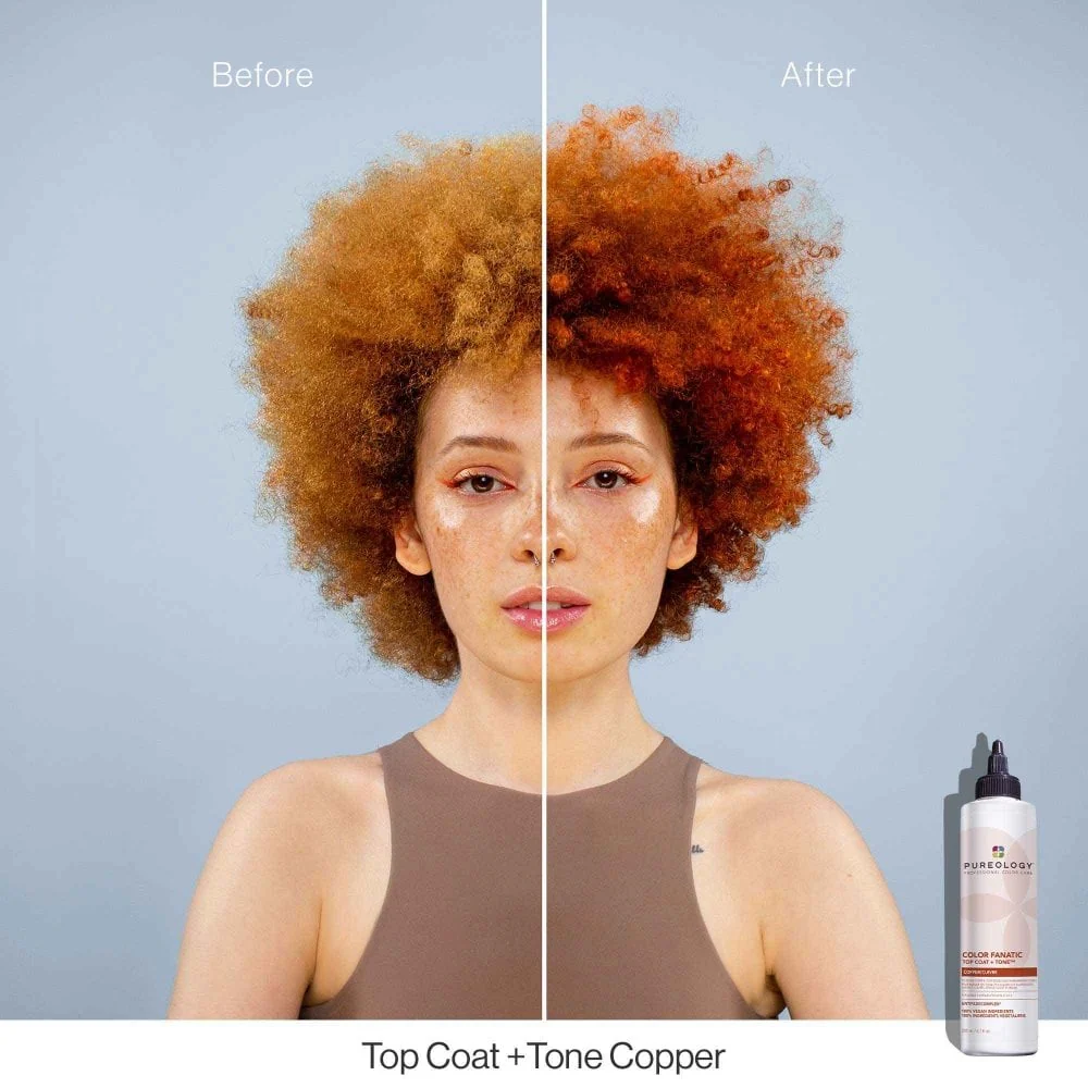 Pureology Colour Fanatic Top Coat + Tone Copper Hair Toner 200ml - Image 4