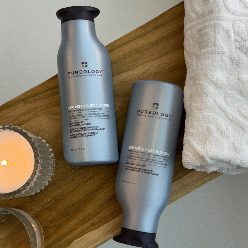 Pureology Strength Cure Blonde Purple Shampoo & Conditioner Twin 2 x 266ml - Image 2