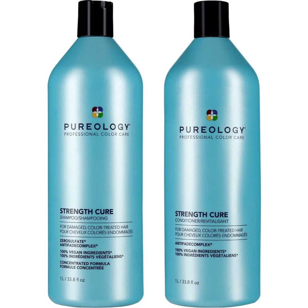 Pureology Strength Cure Strengthening Shampoo & Conditioner Twin 2 x 1000ml - Image 2
