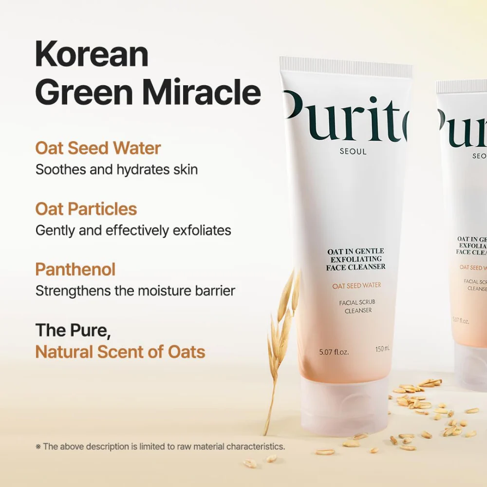 Purito Oat In Gentle Exfoliating Face Cleanser 150ml - Image 3