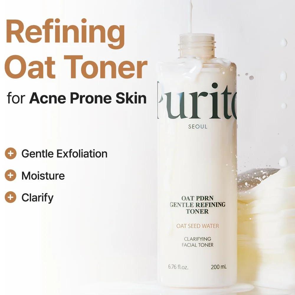 Purito Oat PDRN Gentle Refining Clarifying Facial Toner 200ml - Image 3