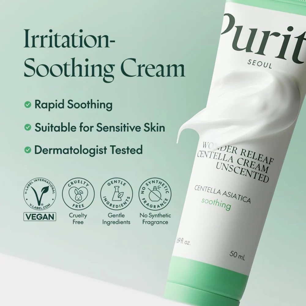 Purito Wonder Releaf Centella Cream Unscented 50ml - Image 3