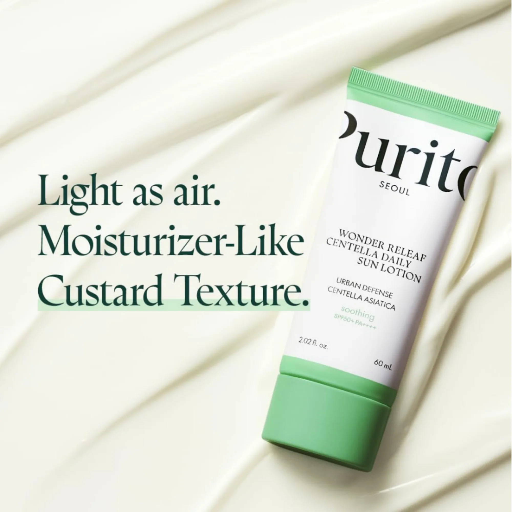 Purito Wonder Releaf Centella Daily Sun Lotion PA++++ SPF50+ 60ml - Image 5