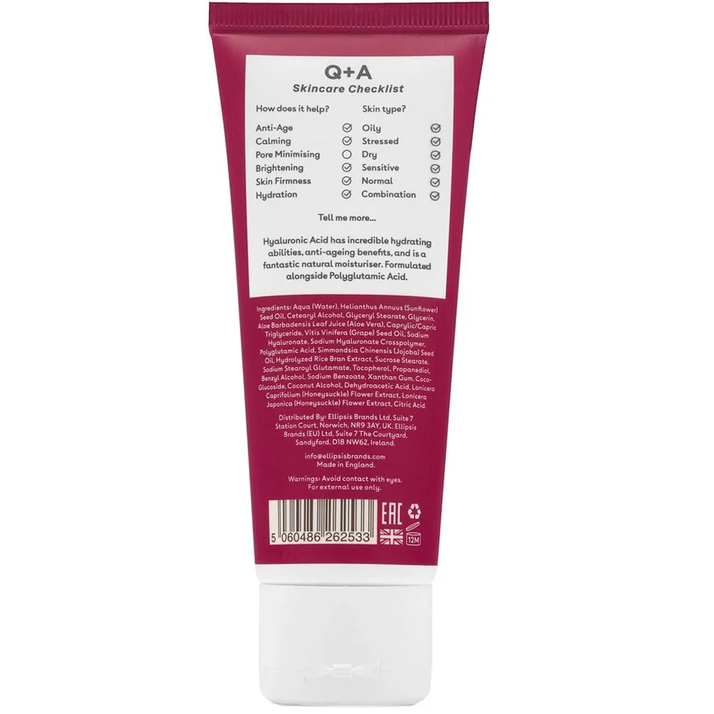 Q+A Hyaluronic Acid Daily Moisturiser 75ml - Image 2