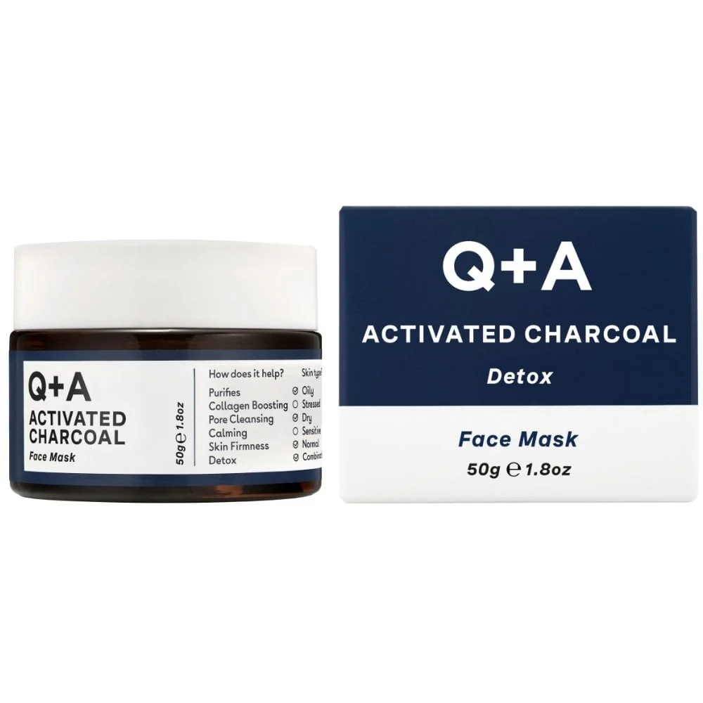 Q+A Activated Charcoal Face Mask 50g - Image 2
