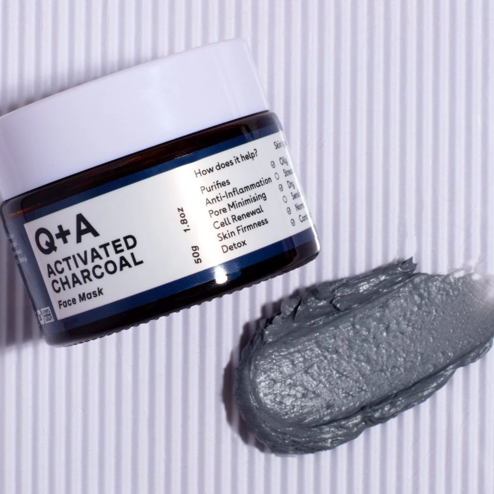 Q+A Activated Charcoal Face Mask 50g - Image 3