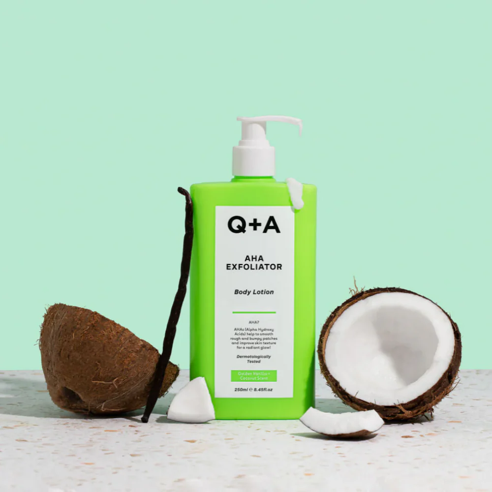 Q+A AHA Exfoliator Body Lotion 250ml - Image 2