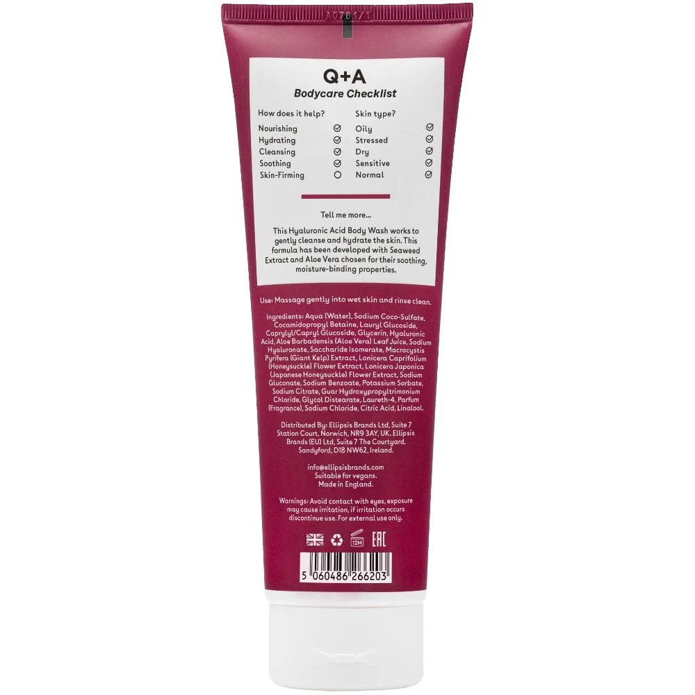 Q+A Hyaluronic Acid Body Wash 250ml - Image 5