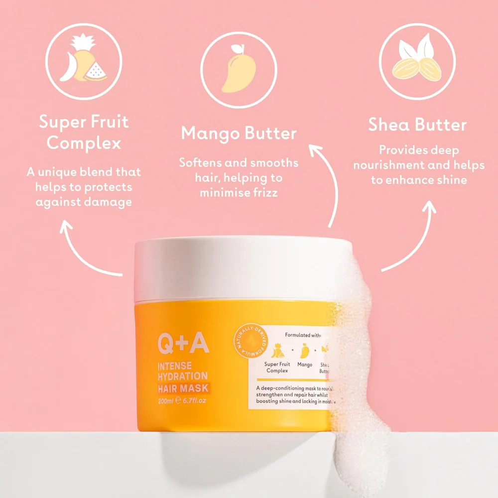Q+A Intense Hydration Hair Mask 200ml - Image 2