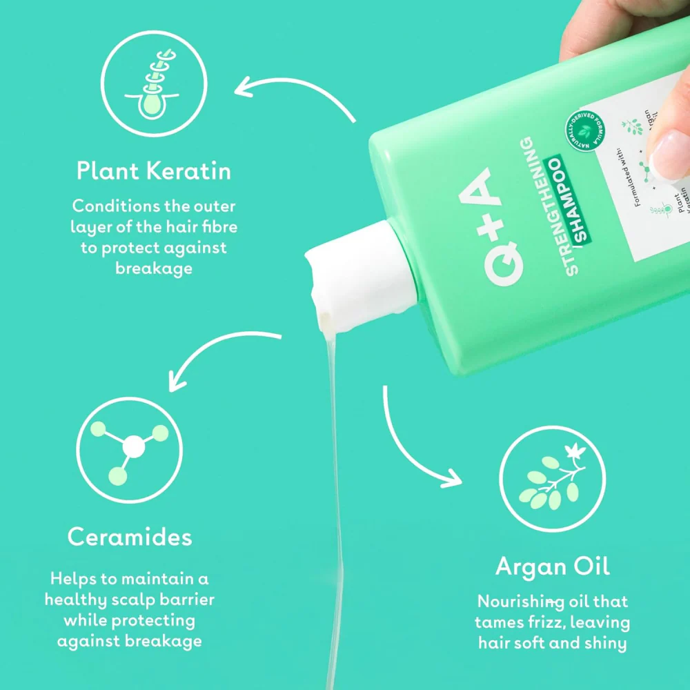 Q+A Strengthening Shampoo 250ml - Image 2