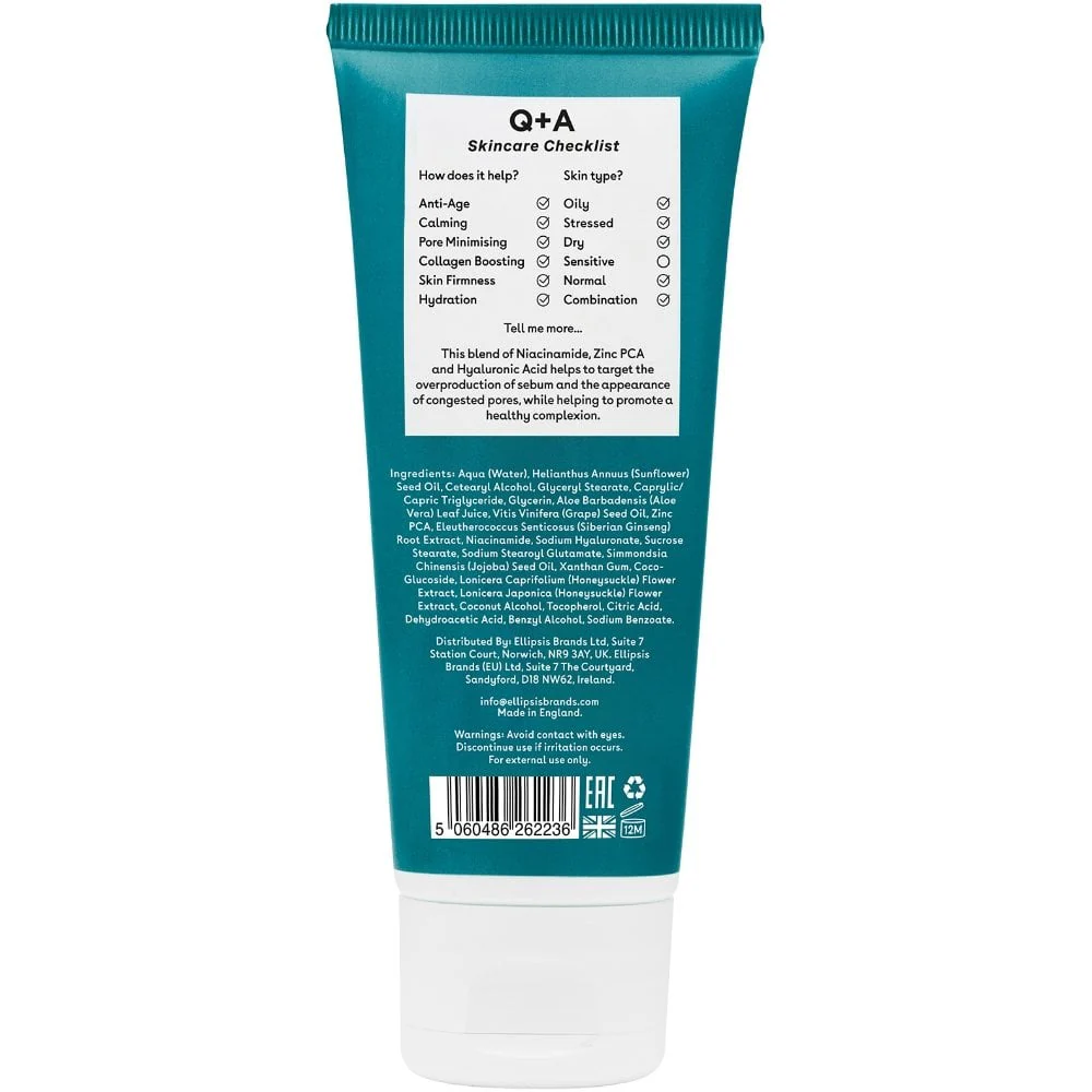 Q+A Zinc PCA Moisturiser 75ml - Image 2