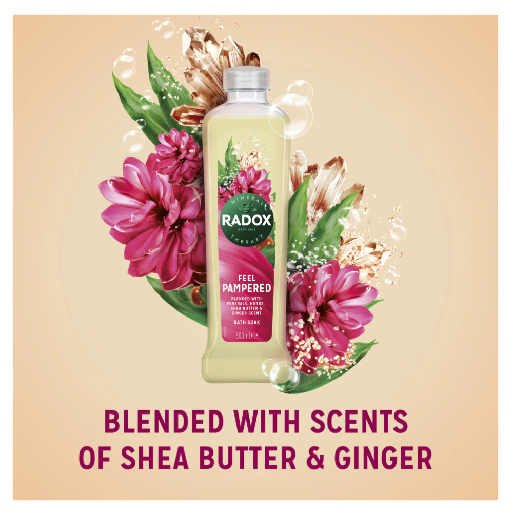 Radox Bath Soak Feel Pampered 500ml - Image 3
