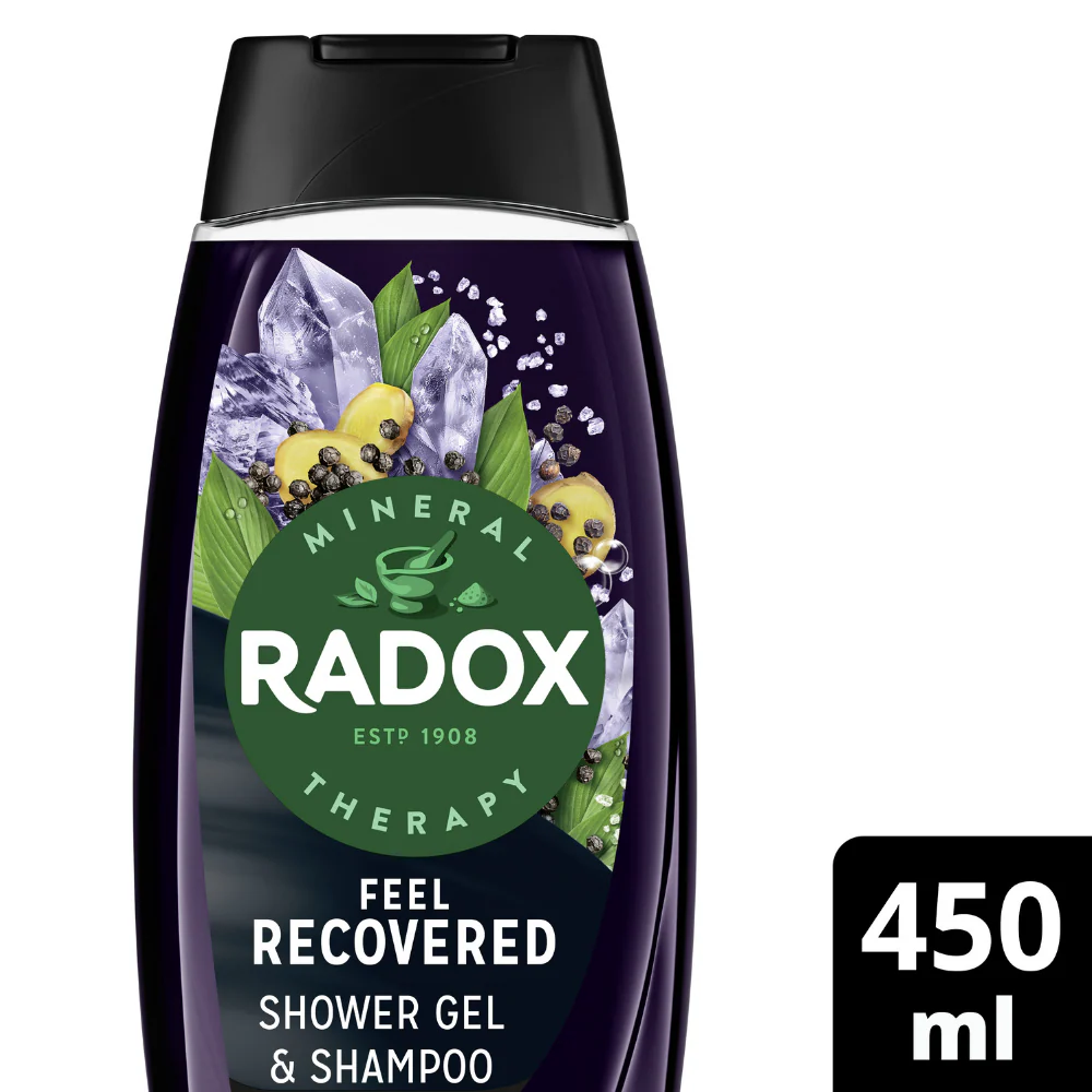 Radox Men 2-In-1 Shampoo & Shower Gel Feel Recovered 450ml - Image 2