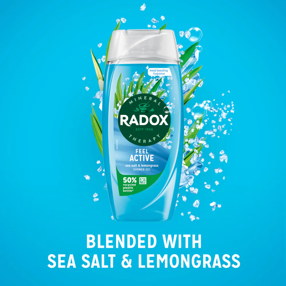 Radox Shower Gel Feel Active 225ml - Image 3