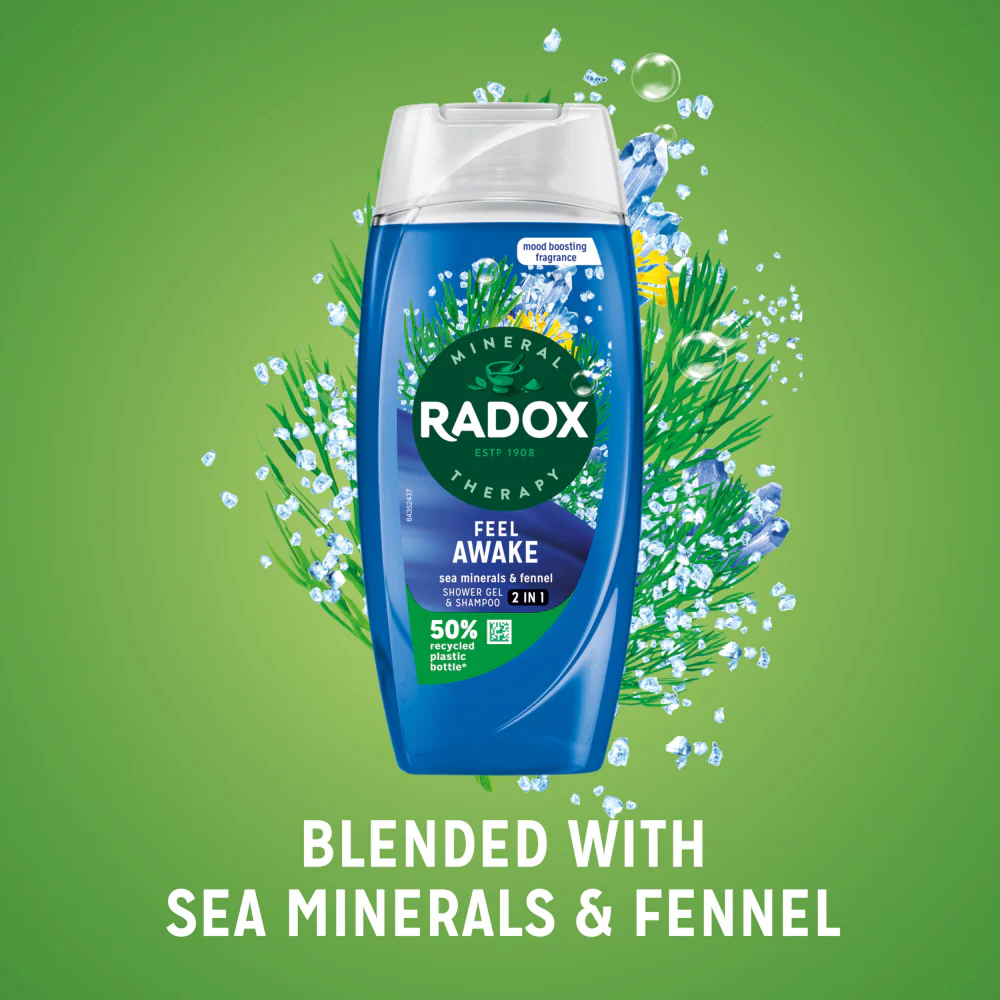 Radox Shower Gel Feel Awake 225ml - Image 3