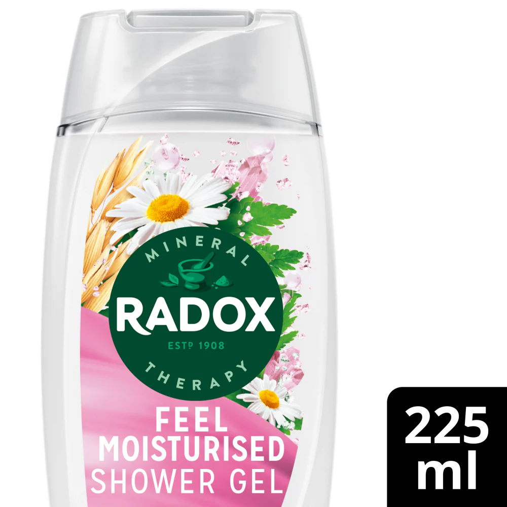 Radox Shower Gel Feel Moisturised 225ml - Image 2