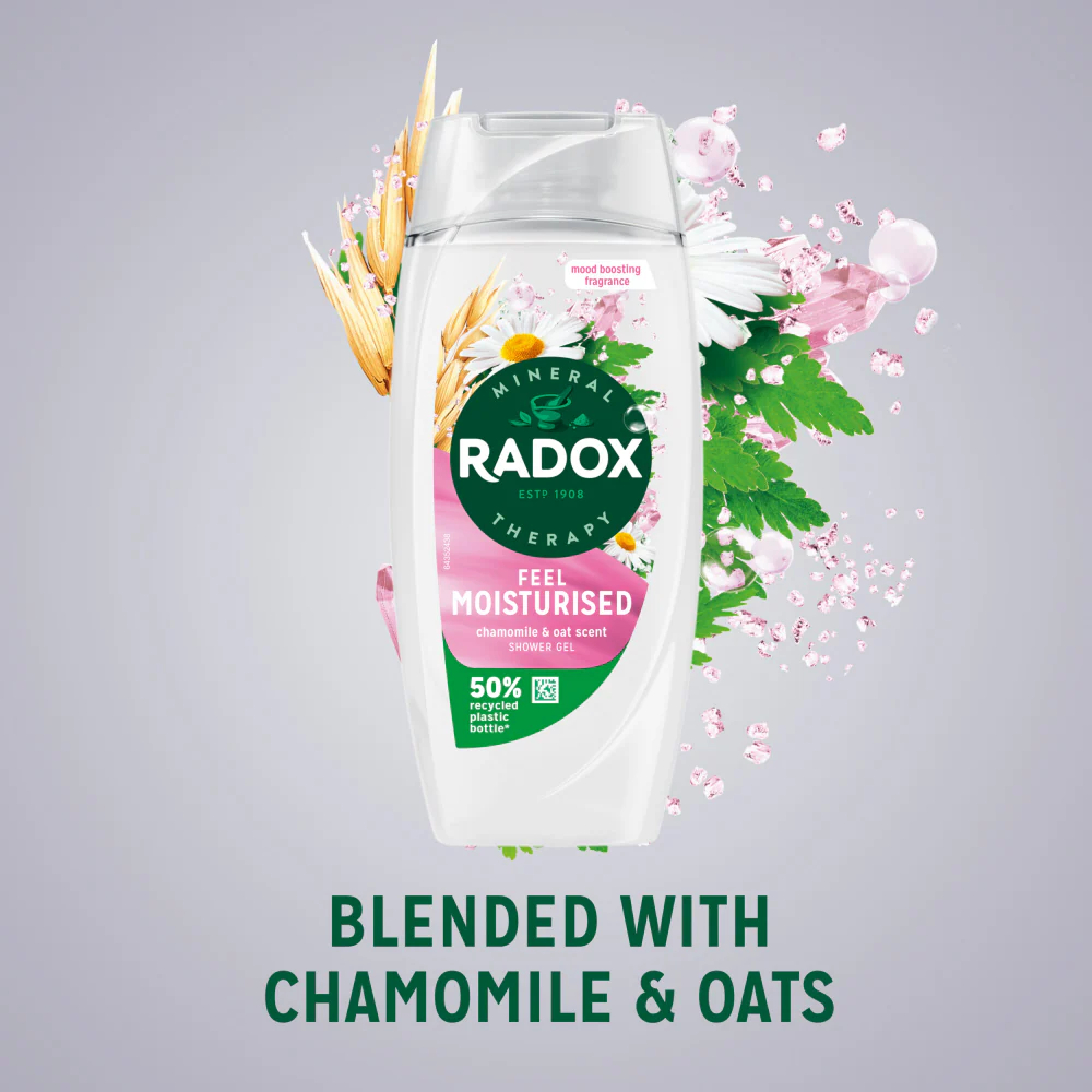 Radox Shower Gel Feel Moisturised 225ml - Image 3