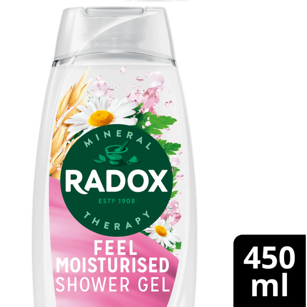 Radox Shower Gel Feel Moisturised 450ml - Image 2