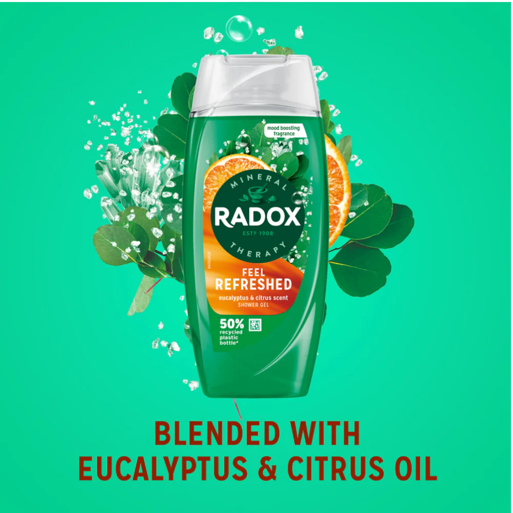 Radox Shower Gel Feel Refreshed 225ml - Image 3