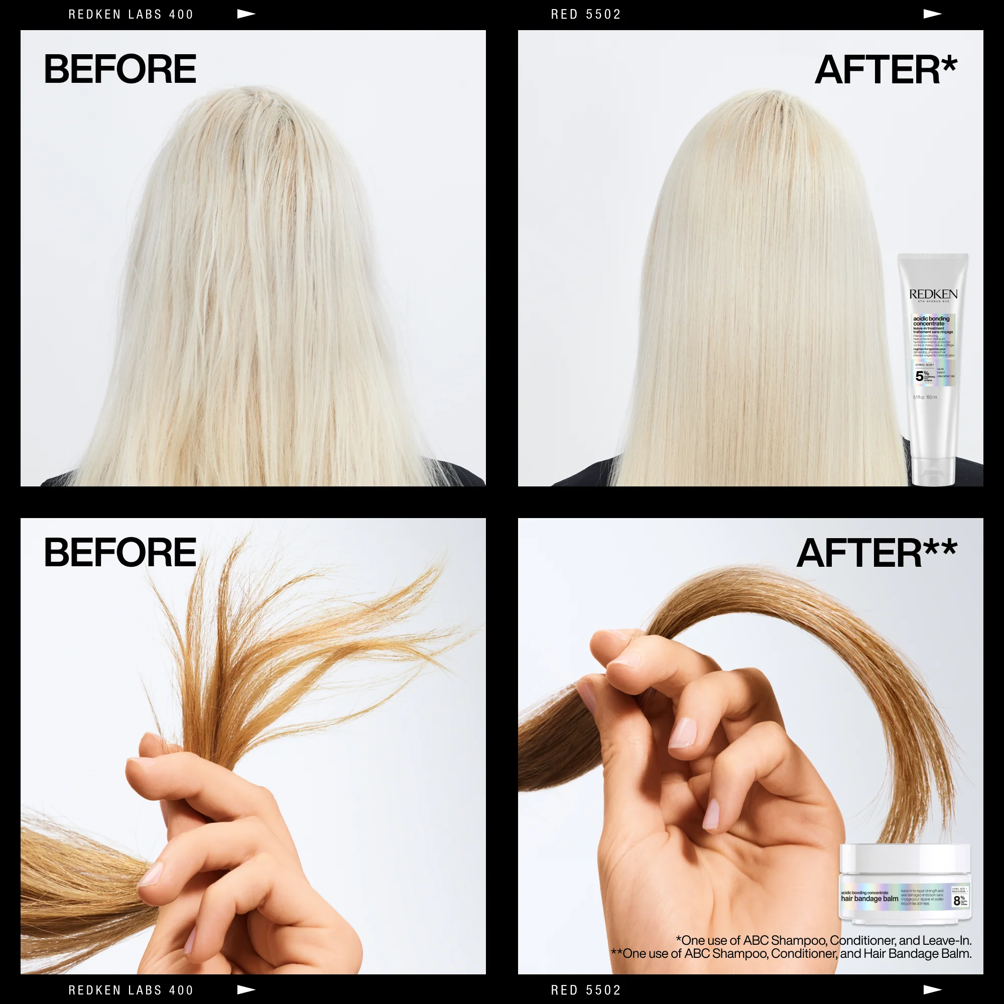 Redken Acidic Bonding Concentrate Leave-In Treatment 150ml & Hair Bandage Balm 75ml Twin - Image 3