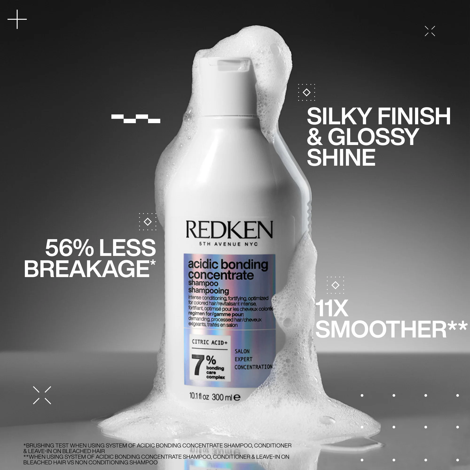 Redken Acidic Bonding Concentrate Shampoo 300ml - Image 3
