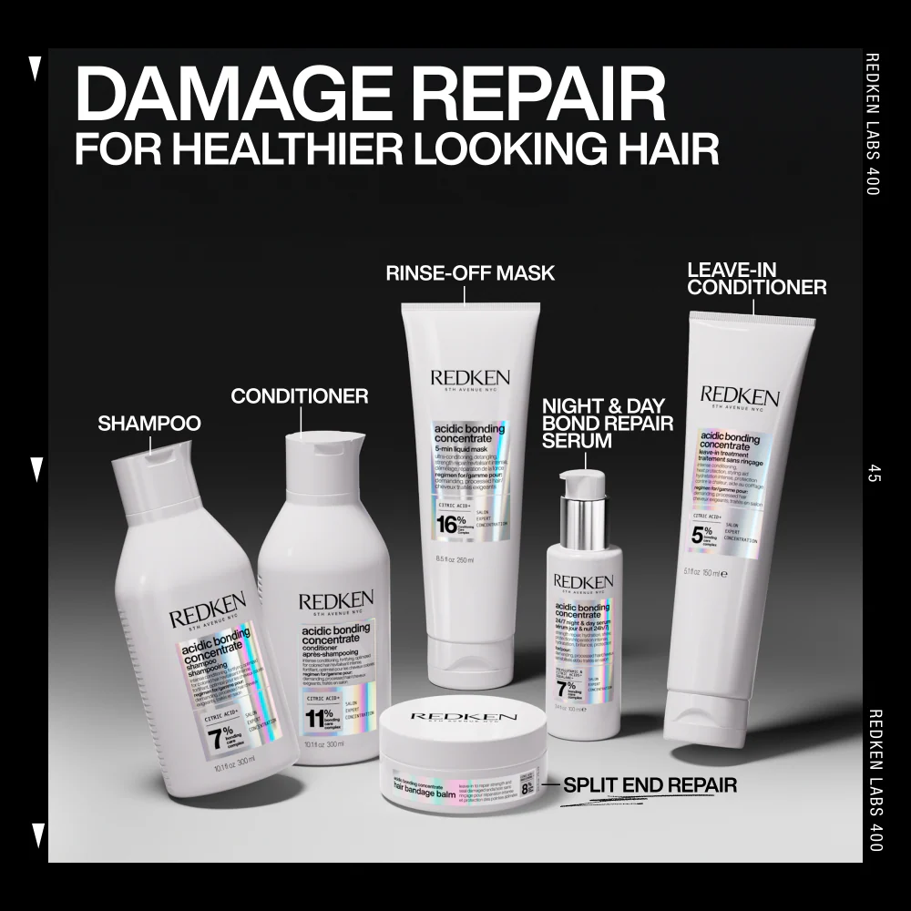 Redken Acidic Bonding Concentrate Shampoo 300ml, Conditioner 300ml & Bandage Balm 75ml Trio - Image 10